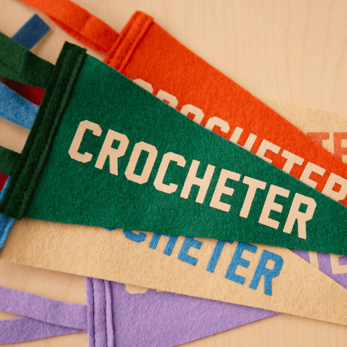 Small Crocheter Pennant