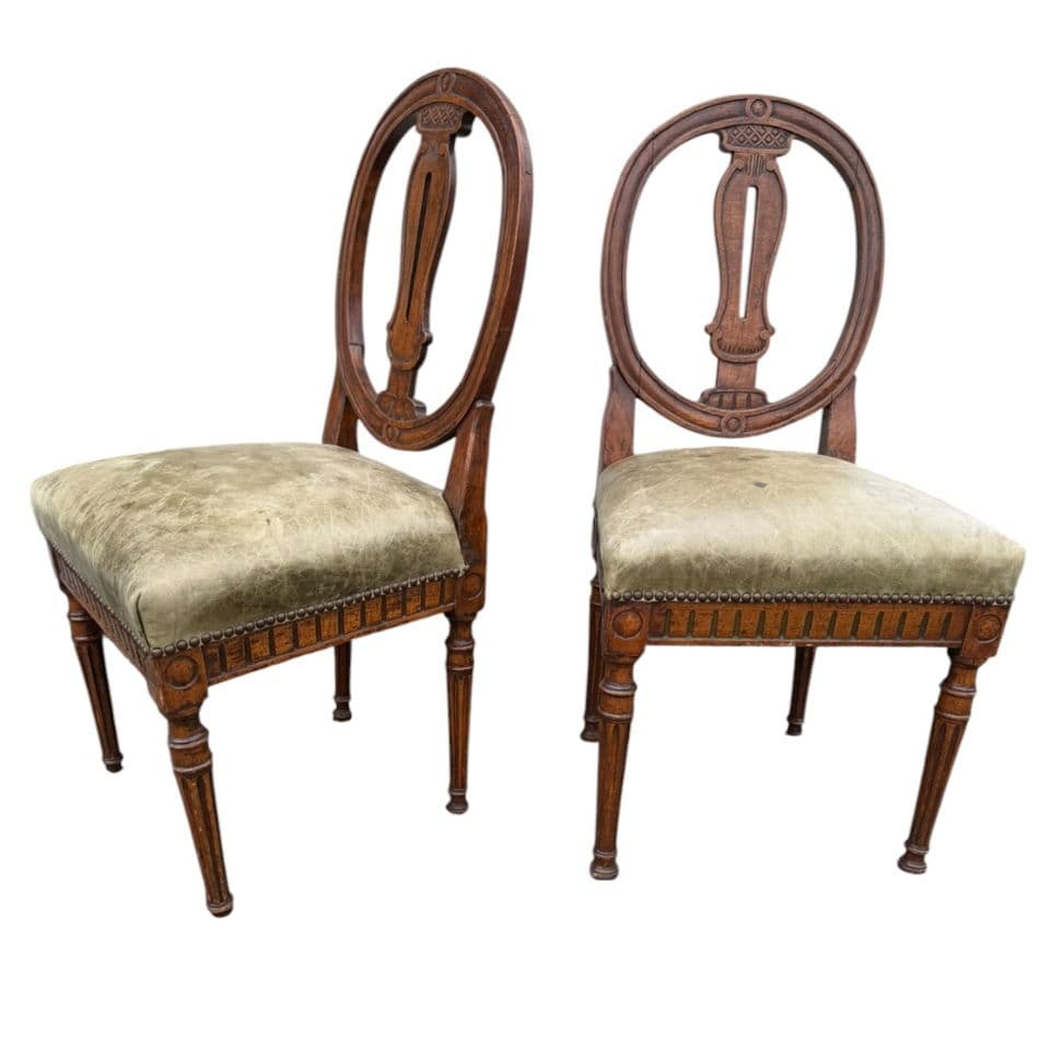 Antique Pair of Vintage German Louis XVI Style Chairs