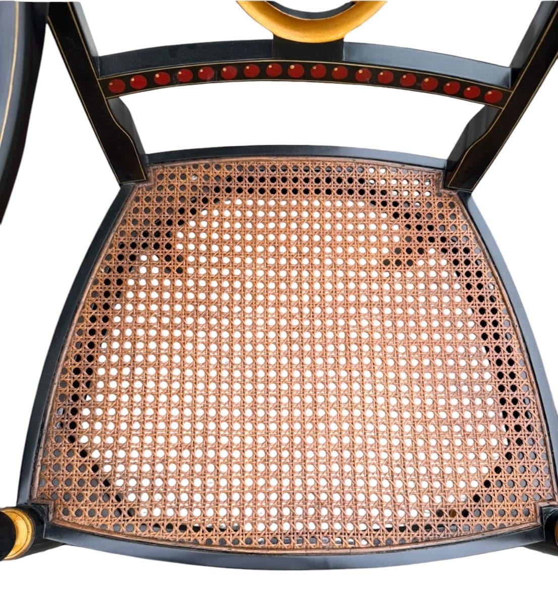 Vintage Regency Style Ebonized Arm Chair - thumbnail 5
