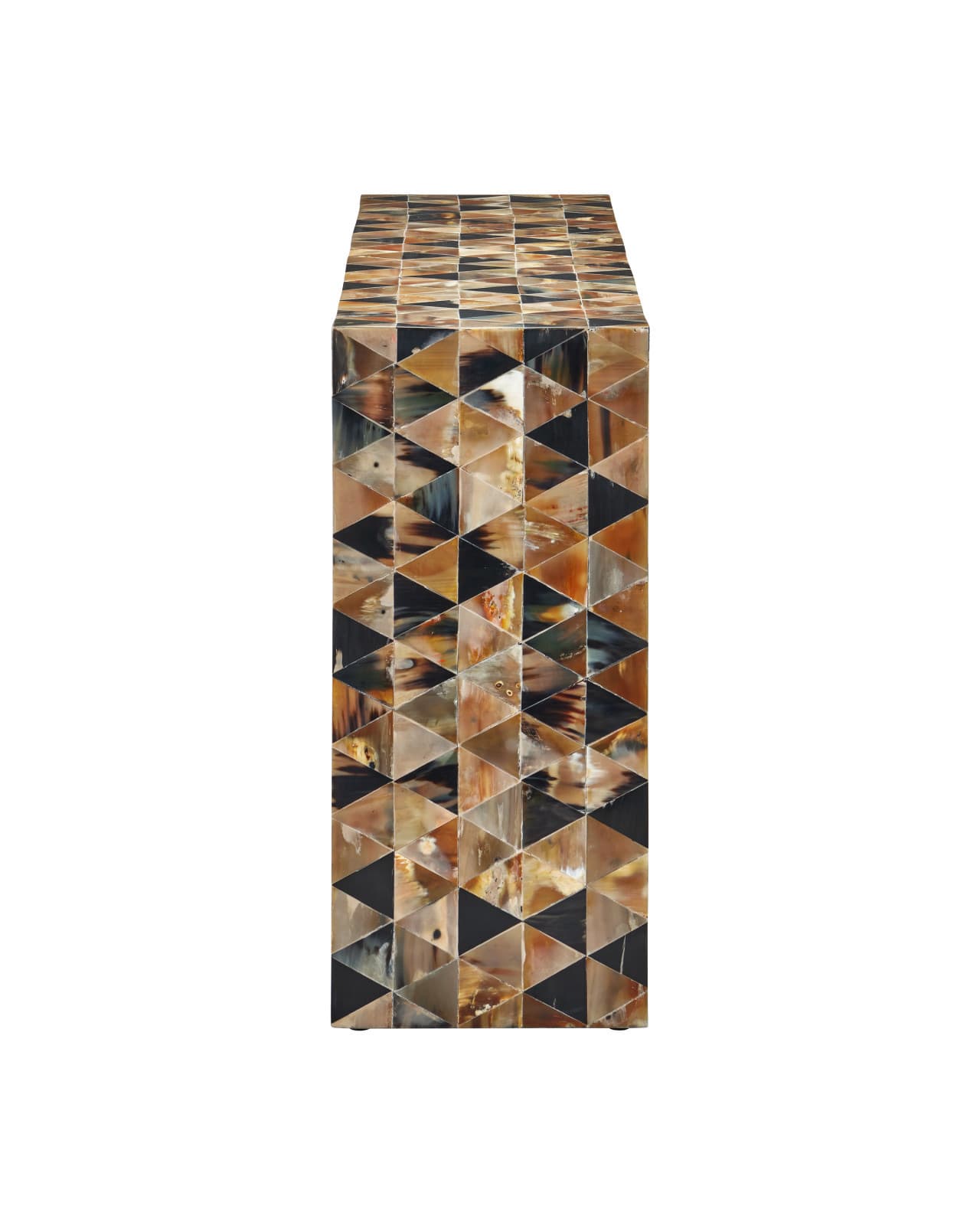 Black and Natural Pieced Horn Parsons Console - thumbnail 4