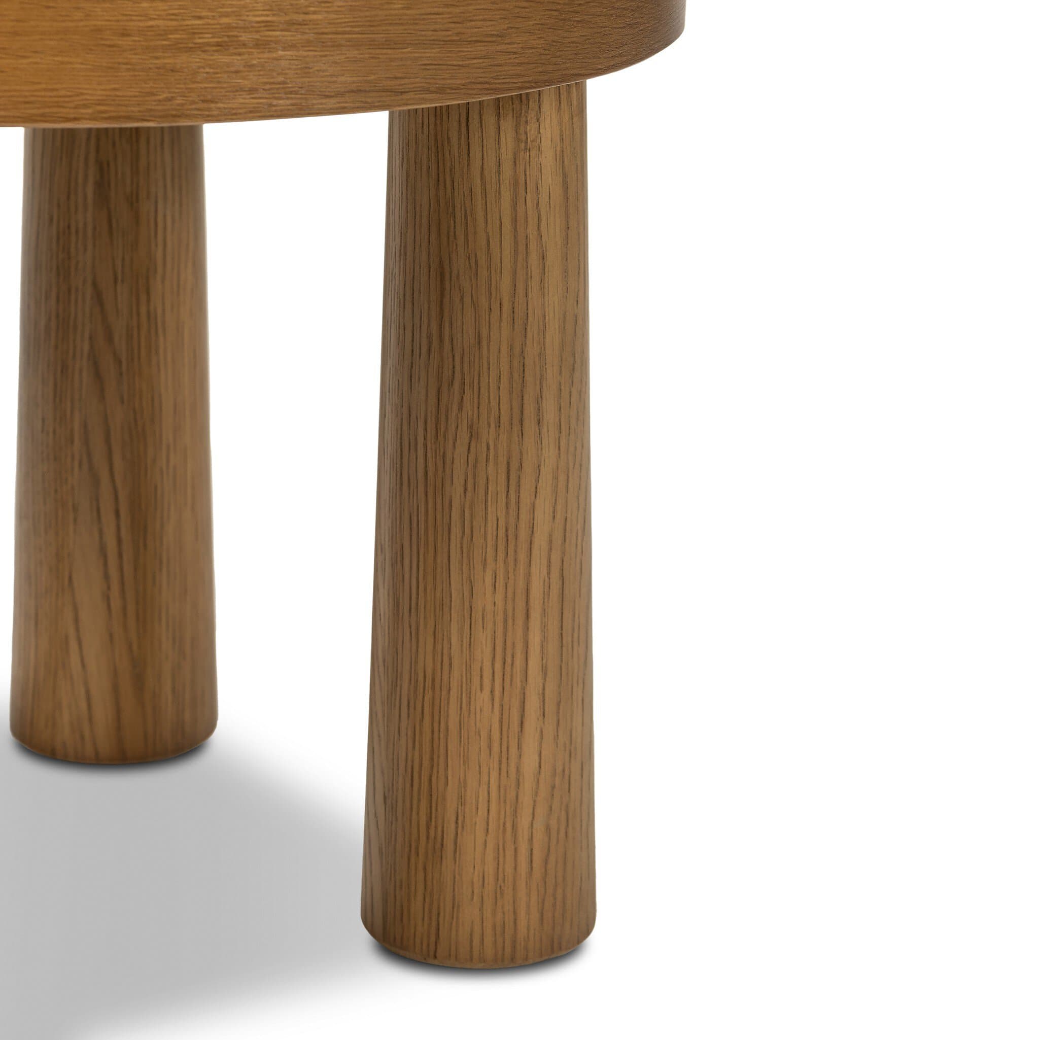 Rowe Oak Stool with Velvet Checkered Seat - thumbnail 7