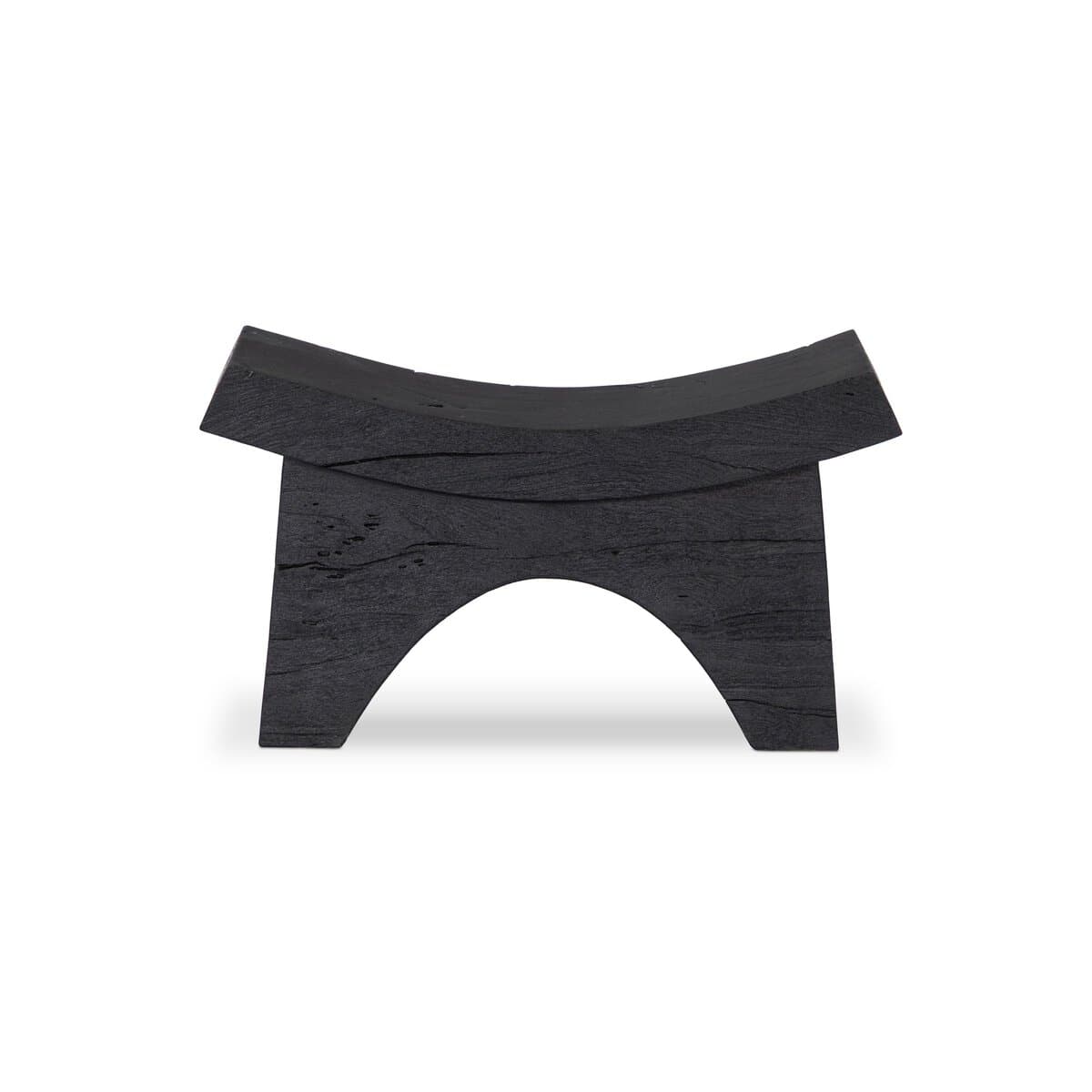 Hand-Hewn Black Acacia Stool - thumbnail 2