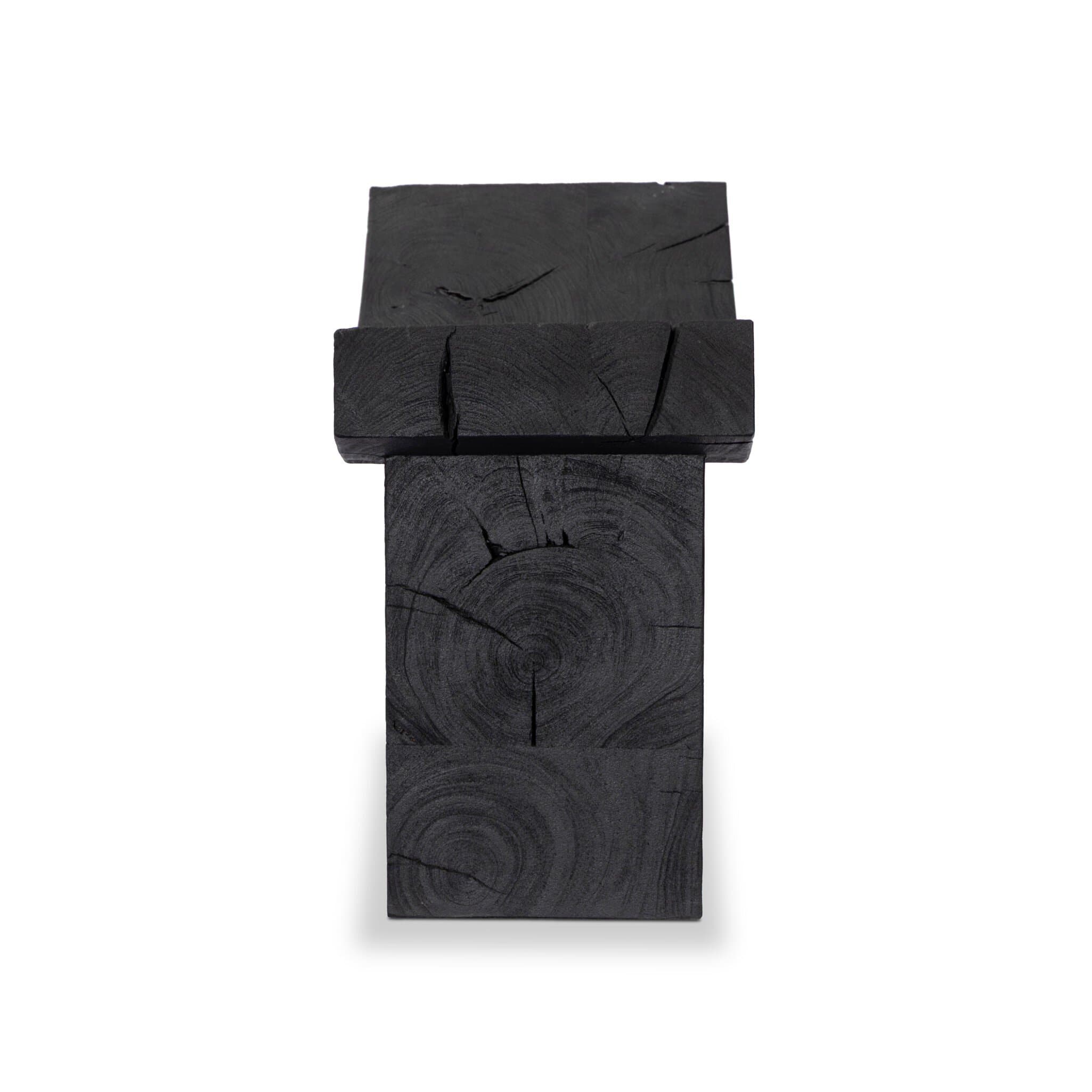 Hand-Hewn Black Acacia Stool - thumbnail 3