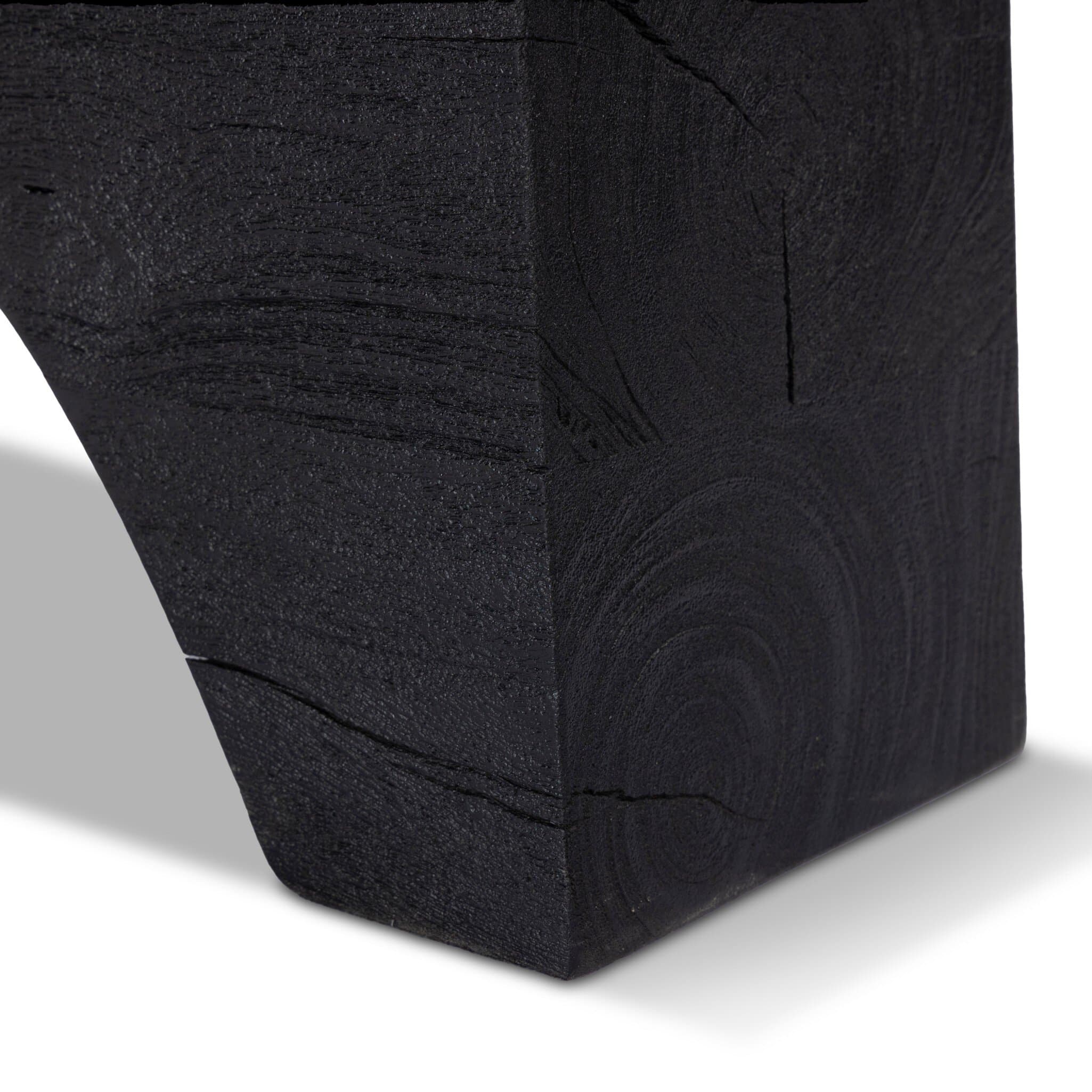 Hand-Hewn Black Acacia Stool - thumbnail 8