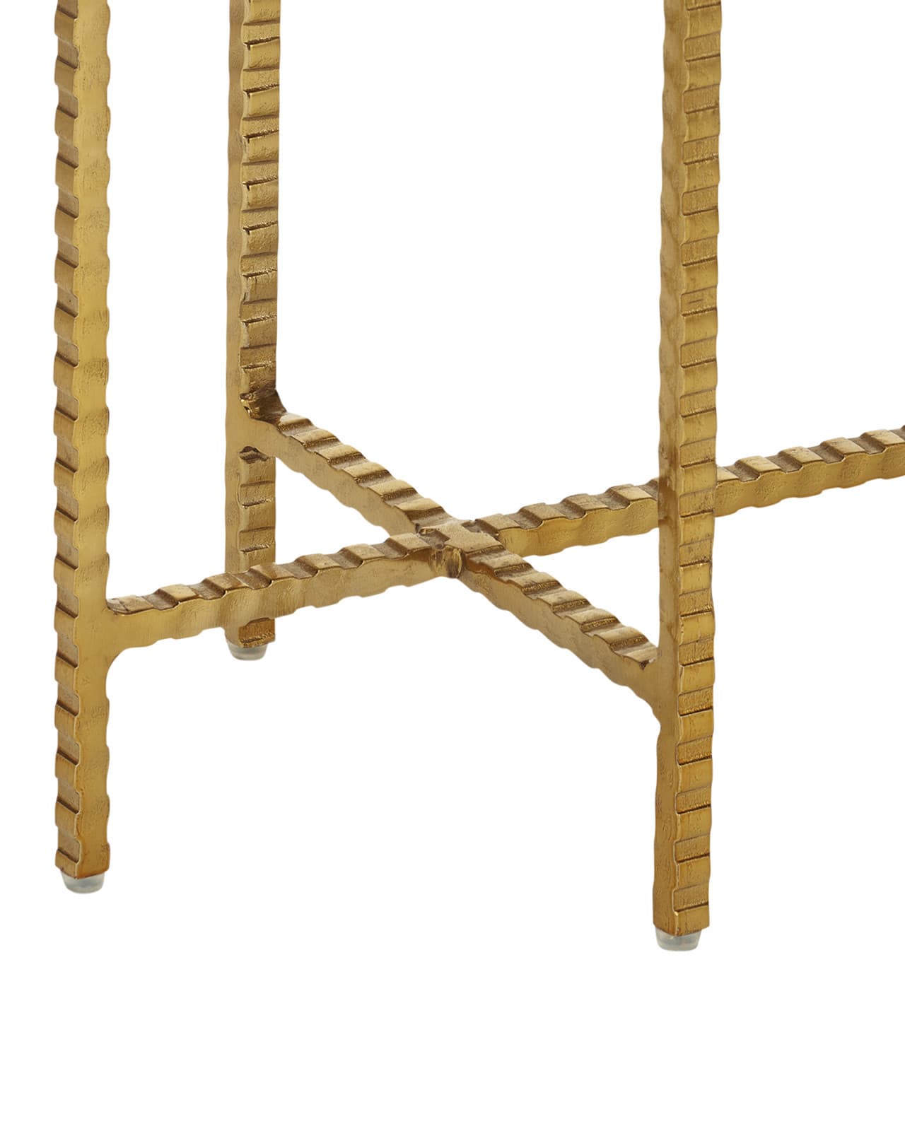 Elongated Marble and Gold Side Table - thumbnail 4