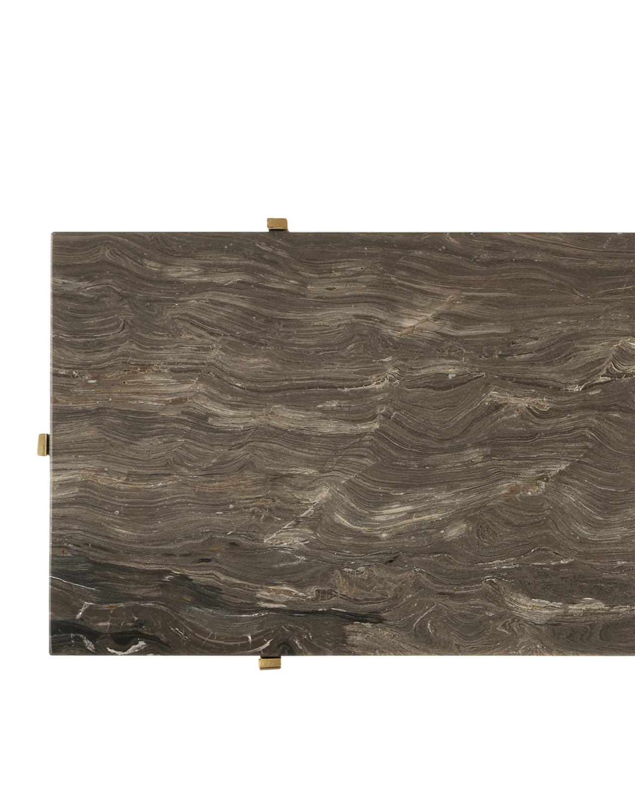 Elongated Marble and Gold Side Table - thumbnail 3