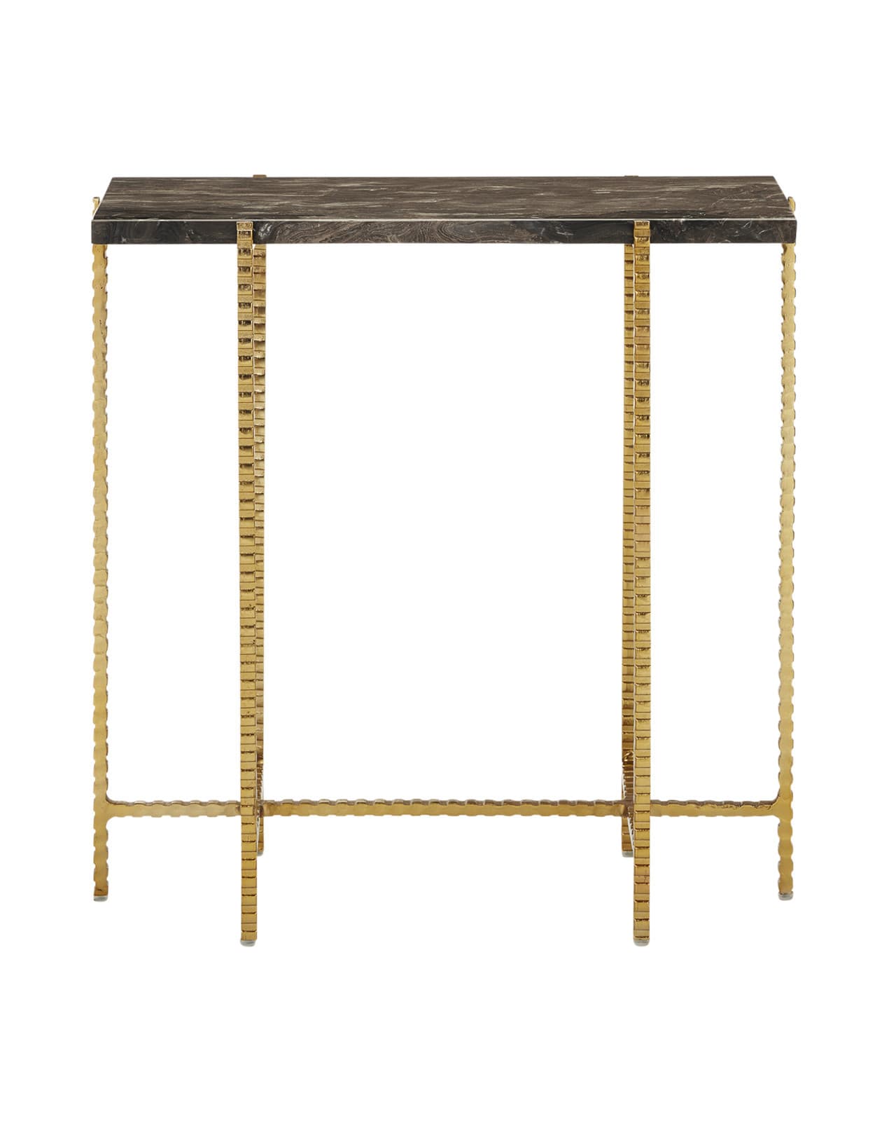 Elongated Marble and Gold Side Table - thumbnail 5