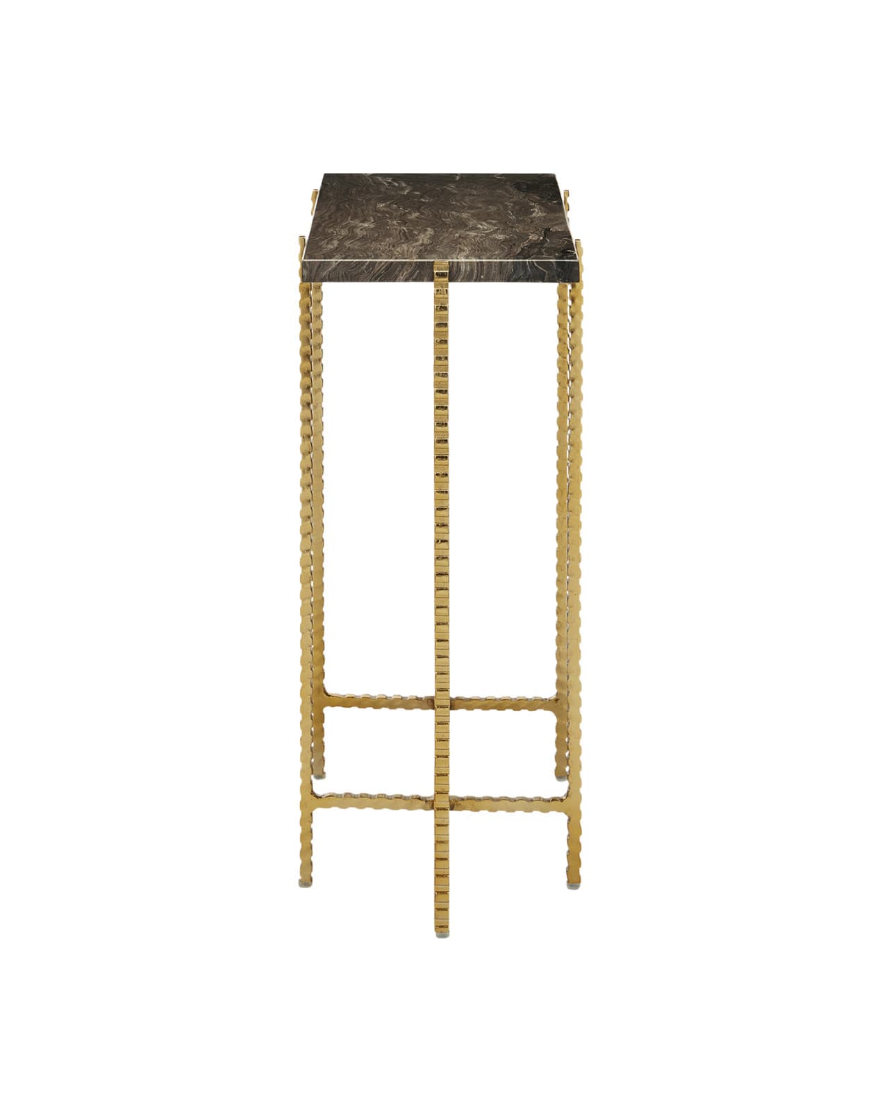 Elongated Marble and Gold Side Table - thumbnail 6