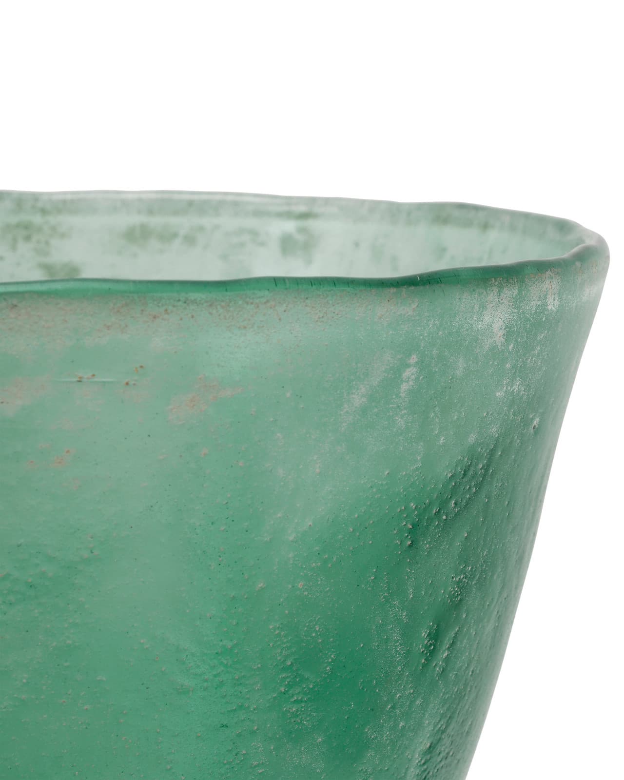 Seaglass Green Soda Coated Vases - thumbnail 4