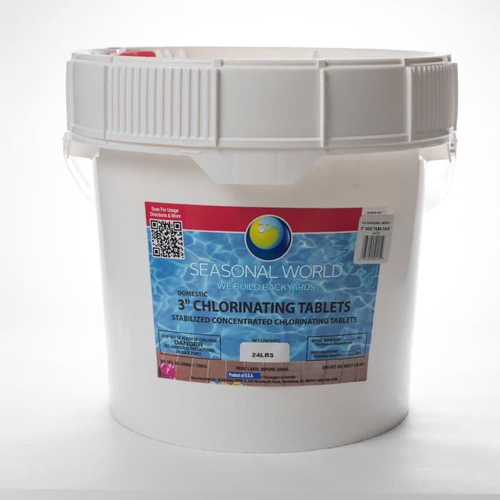 3″ Stabilized Chlorine Tablets – 24 lbs (55 Count)