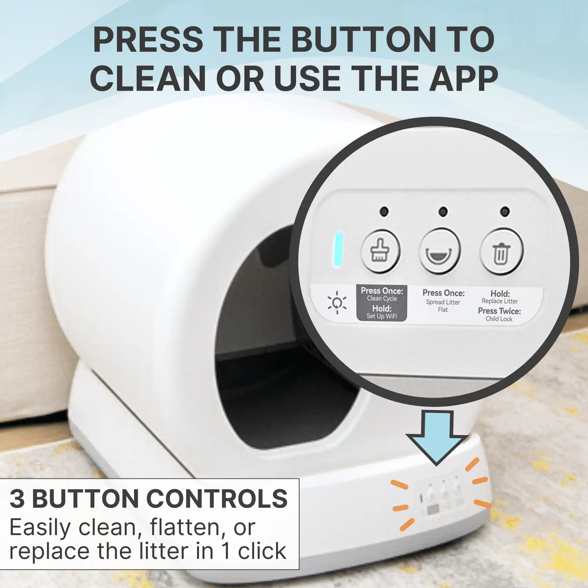 UBPET Pro Self-Cleaning Litter Box with App & Camera - thumbnail 3
