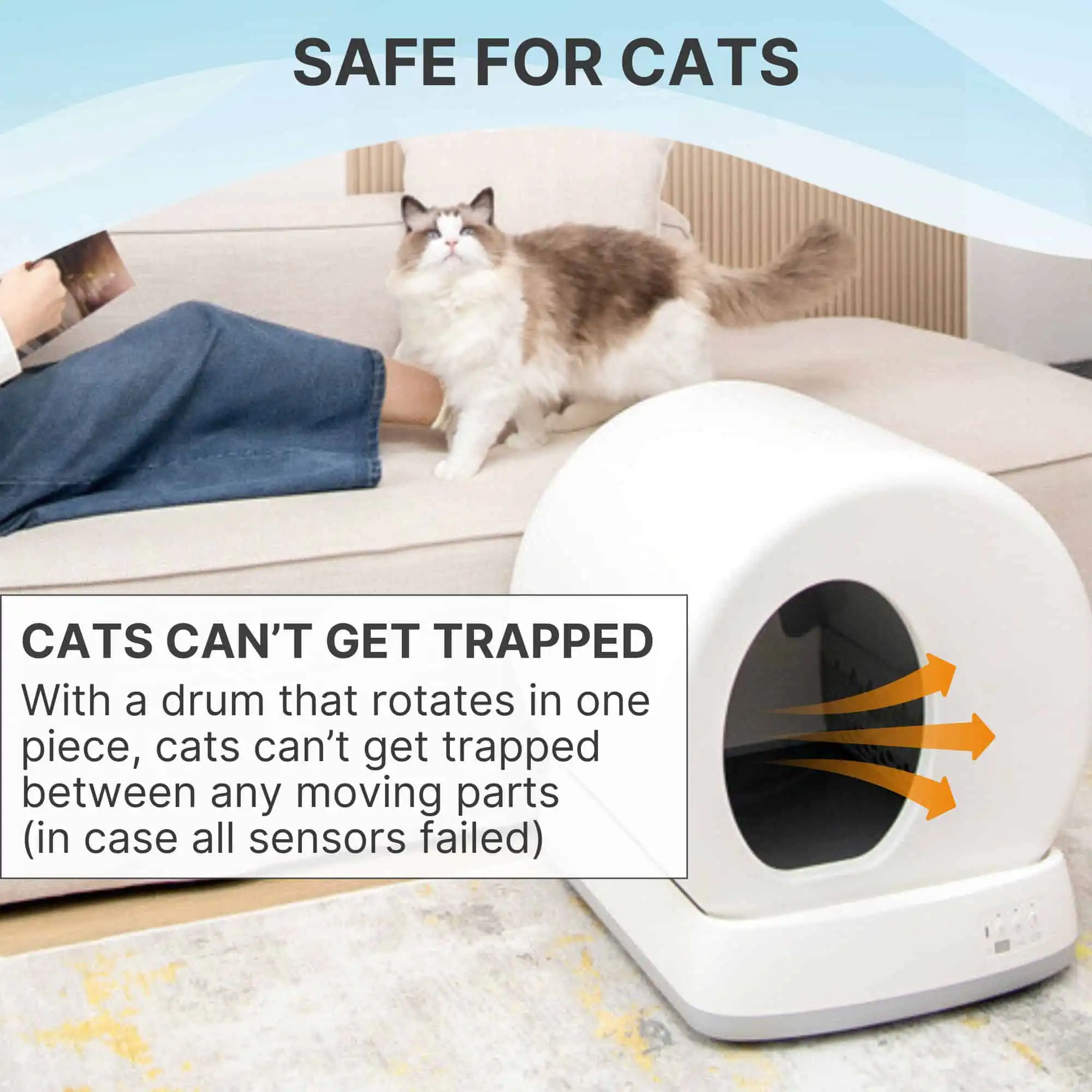 UBPET Pro Self-Cleaning Litter Box with App & Camera - thumbnail 6