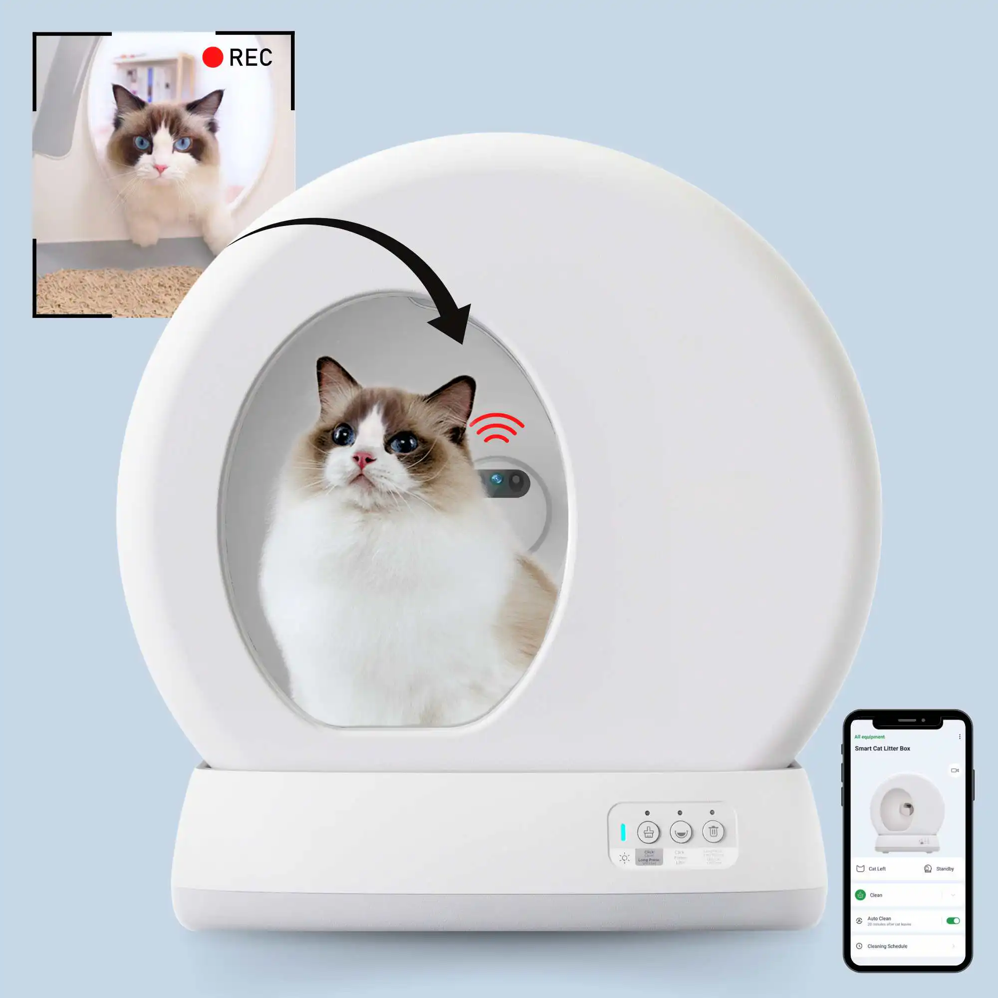 UBPET Pro Self-Cleaning Litter Box with App & Camera