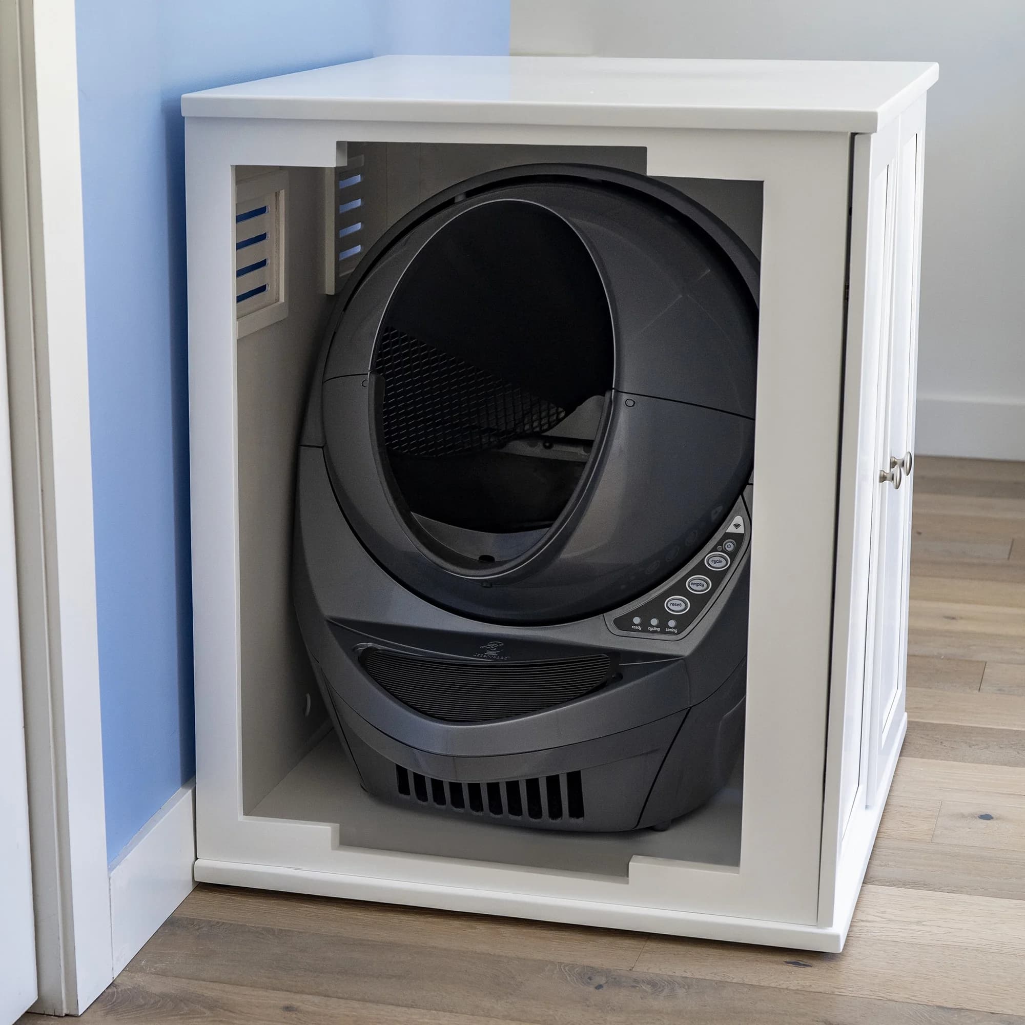 Refined Self Cleaning Litter Box Cabinet - thumbnail 7