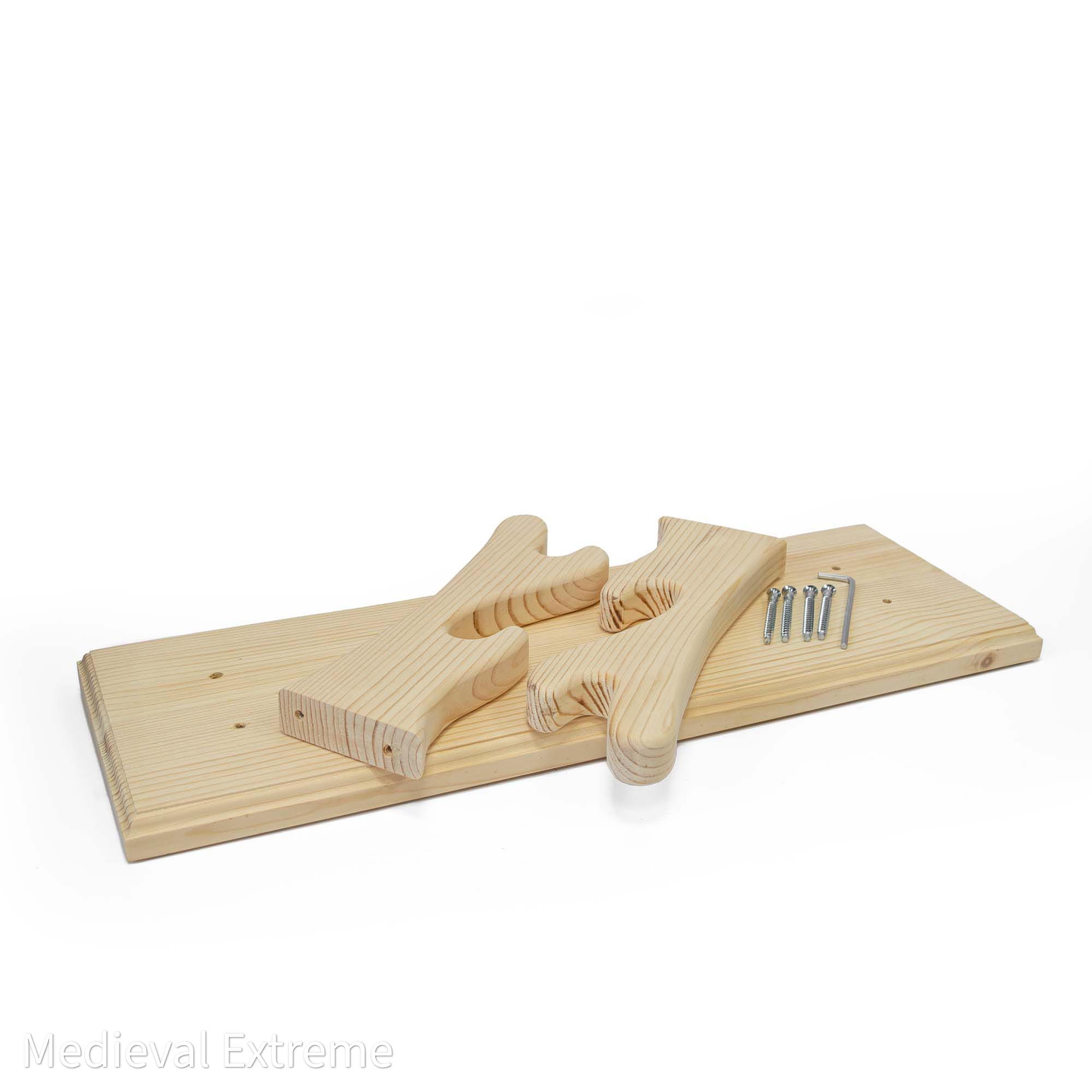 Wooden Sword Display Stand for 2 Swords | Two-Slot Sword Holder - thumbnail 8