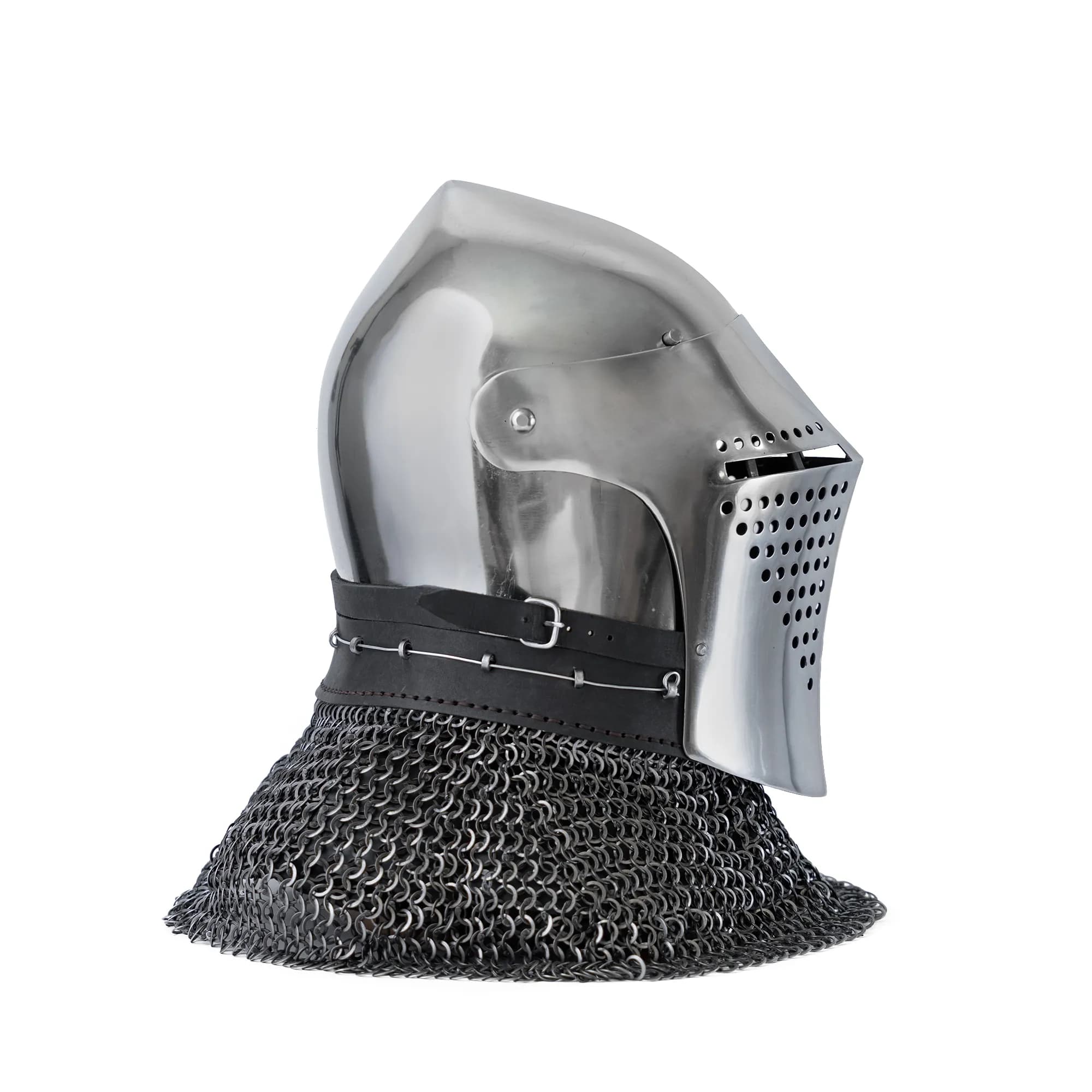 Spoleto Bascinet Helmet for Armored Combat - thumbnail 3
