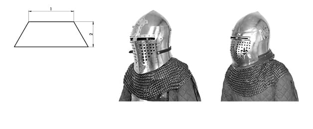 Riveted Chainmail Aventail for Helmet | Type 2 - thumbnail 3