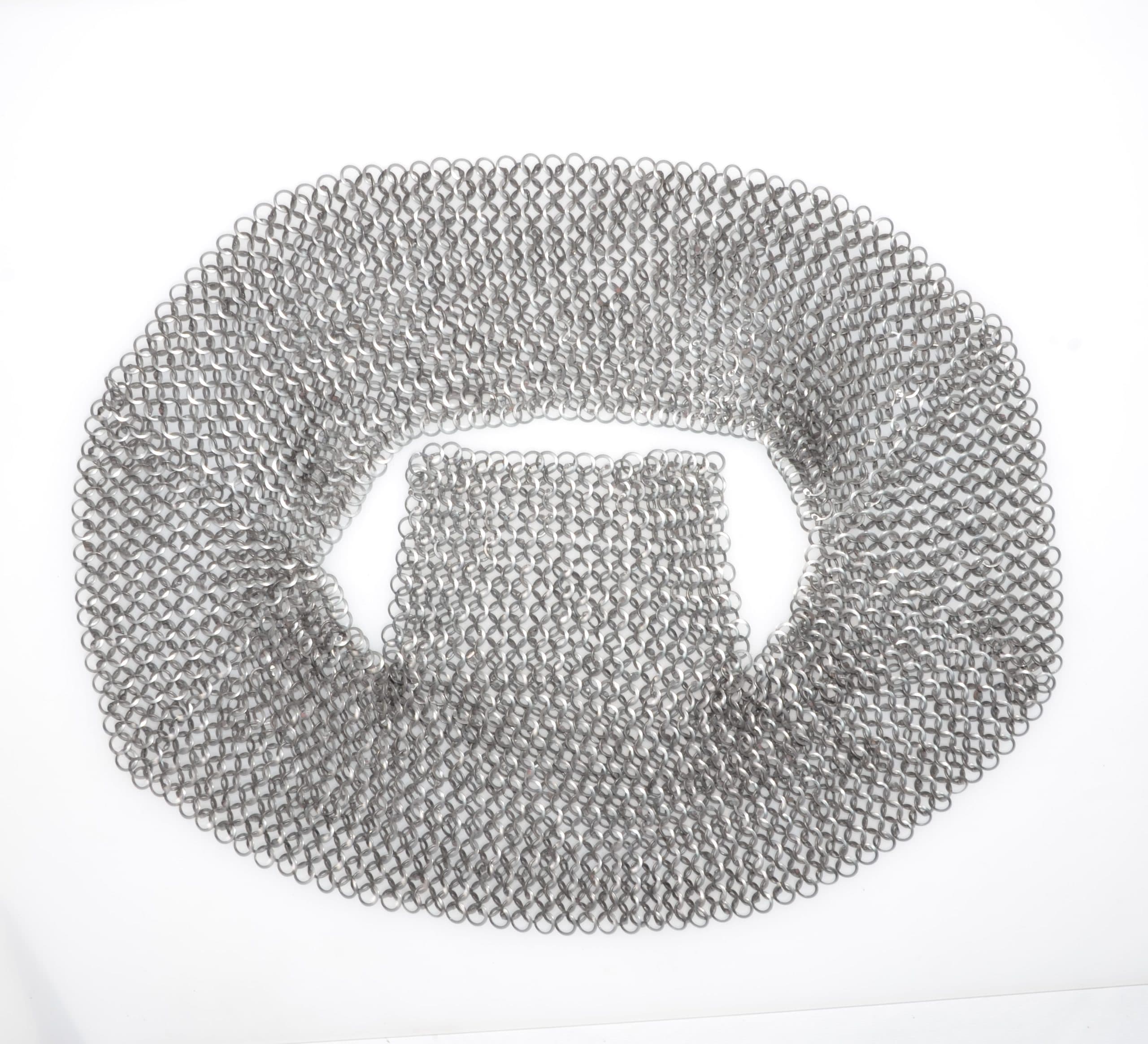 Riveted Chainmail Aventail for Helmet | Type 5 - thumbnail 2