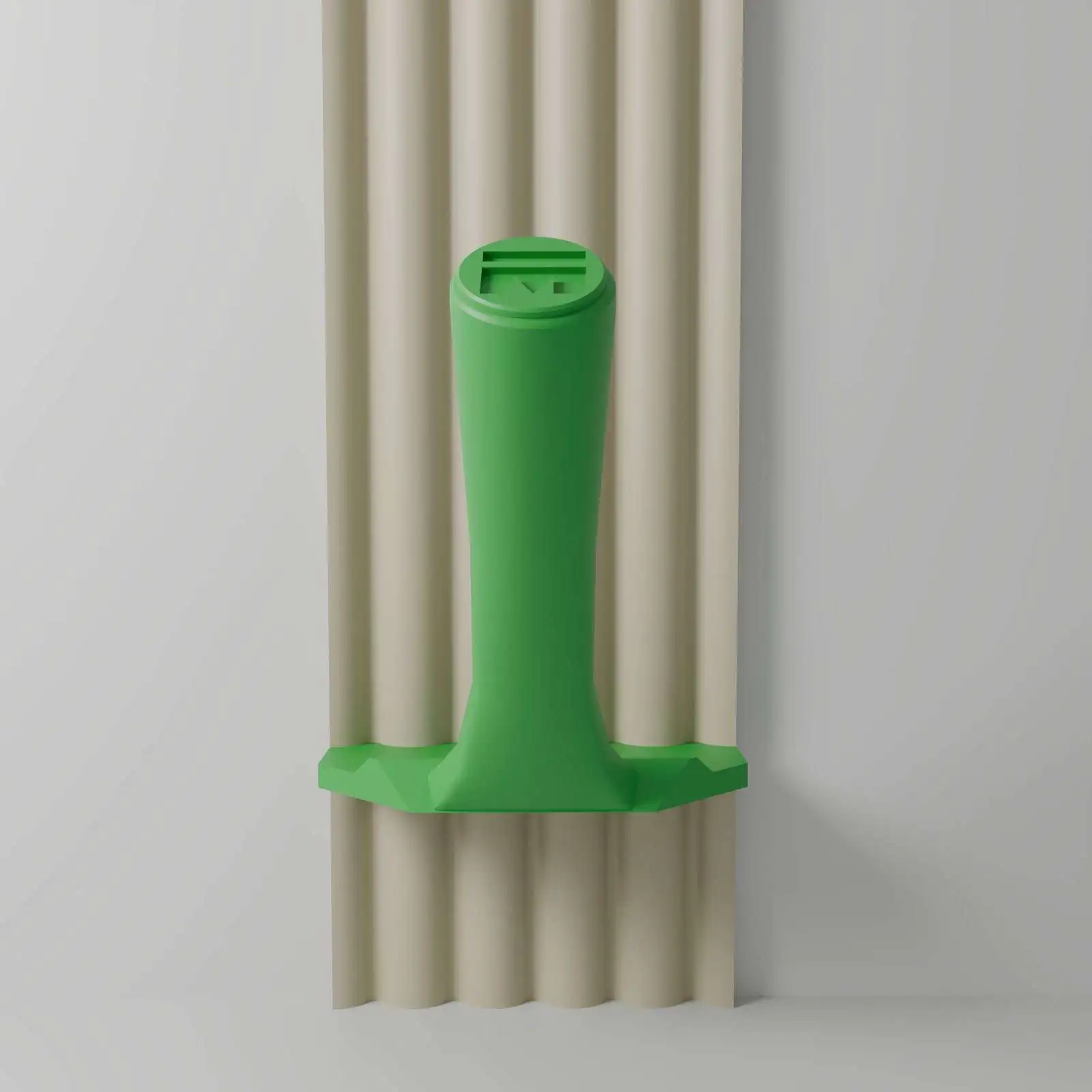 Fluted Green ½ Edged