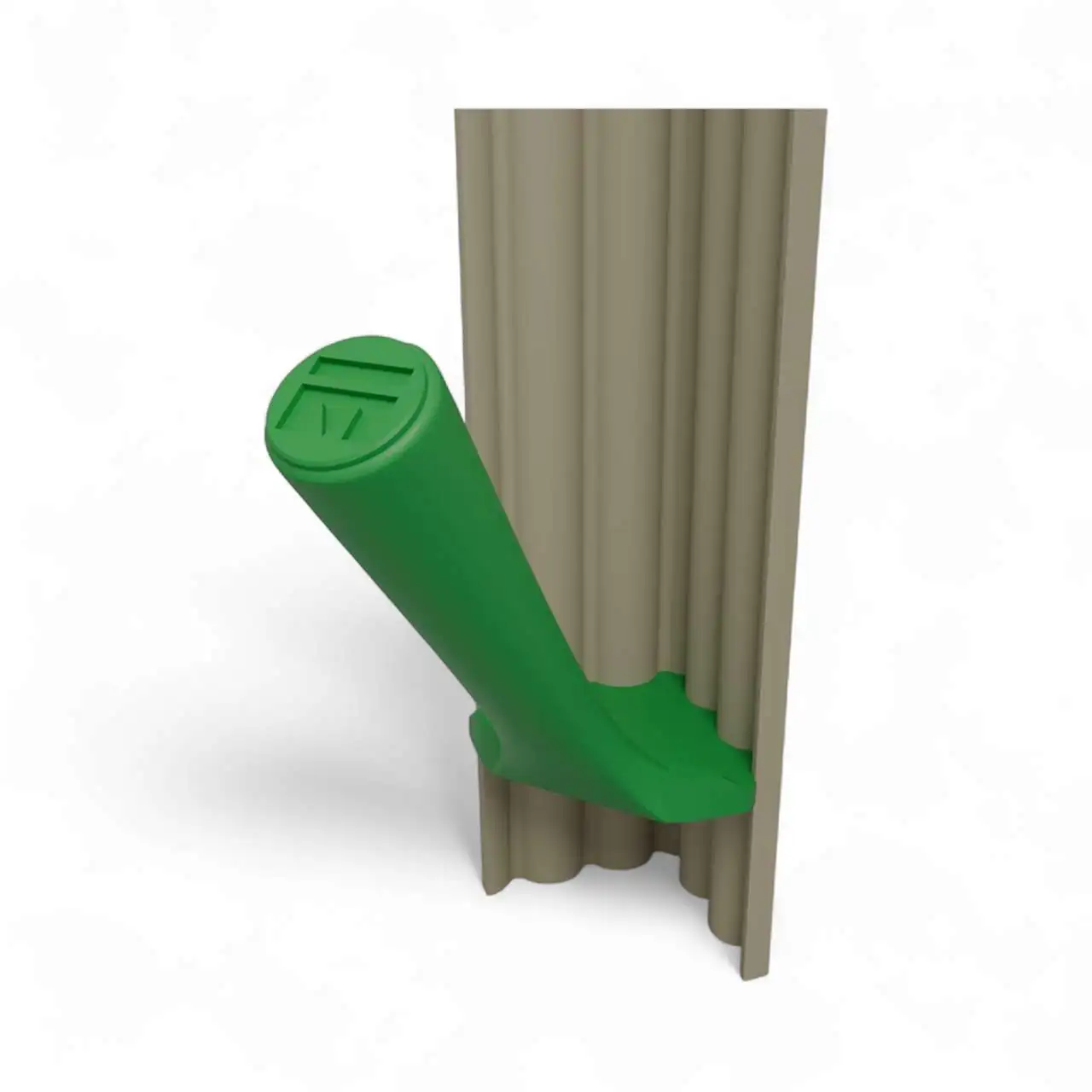 Fluted Green Inside Corner