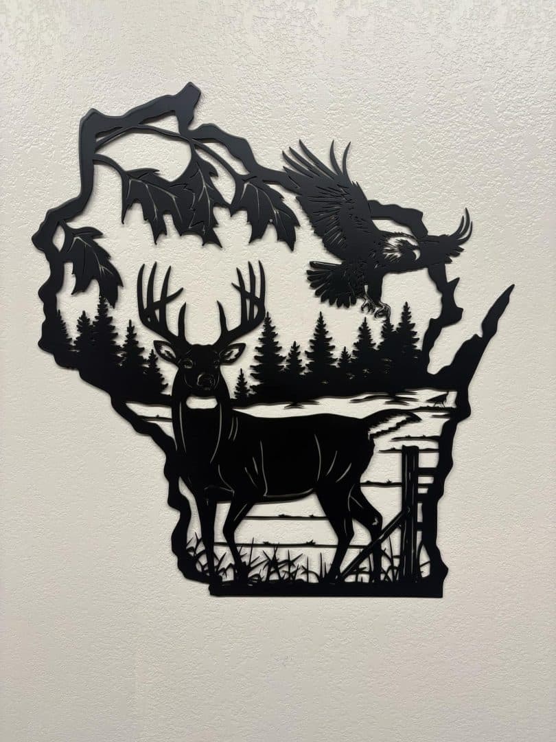 Wisconsin Buck Scene With Eagle - thumbnail 2