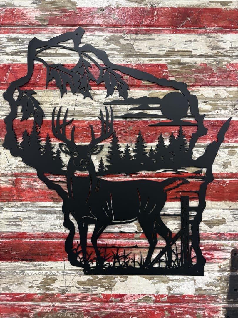 Wisconsin Sunset Buck Scene - thumbnail 6