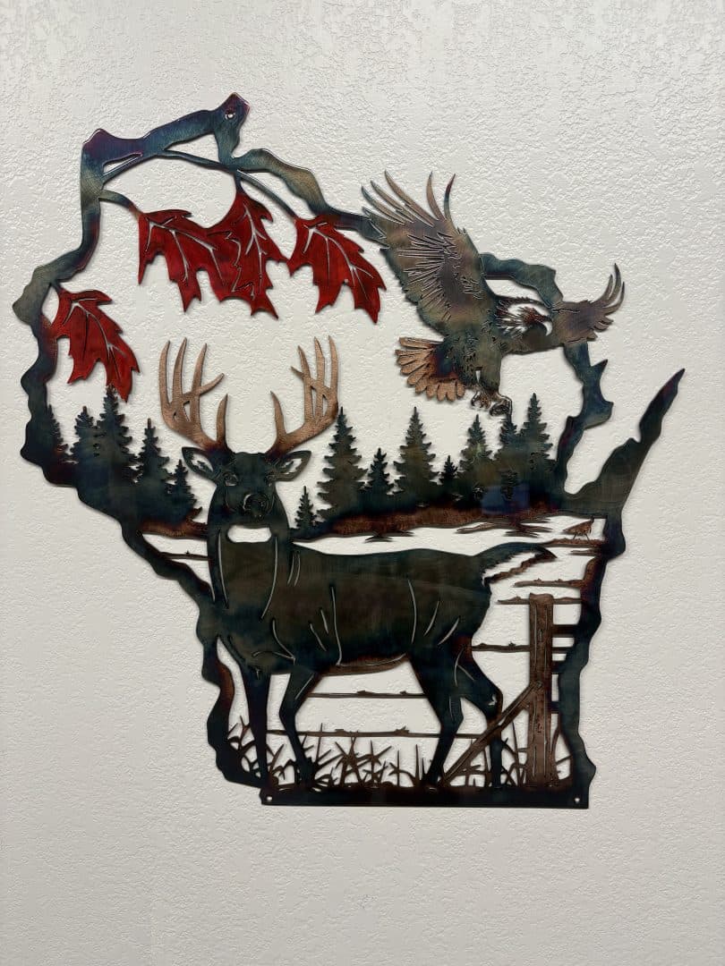 Wisconsin Buck Scene With Eagle - thumbnail 4