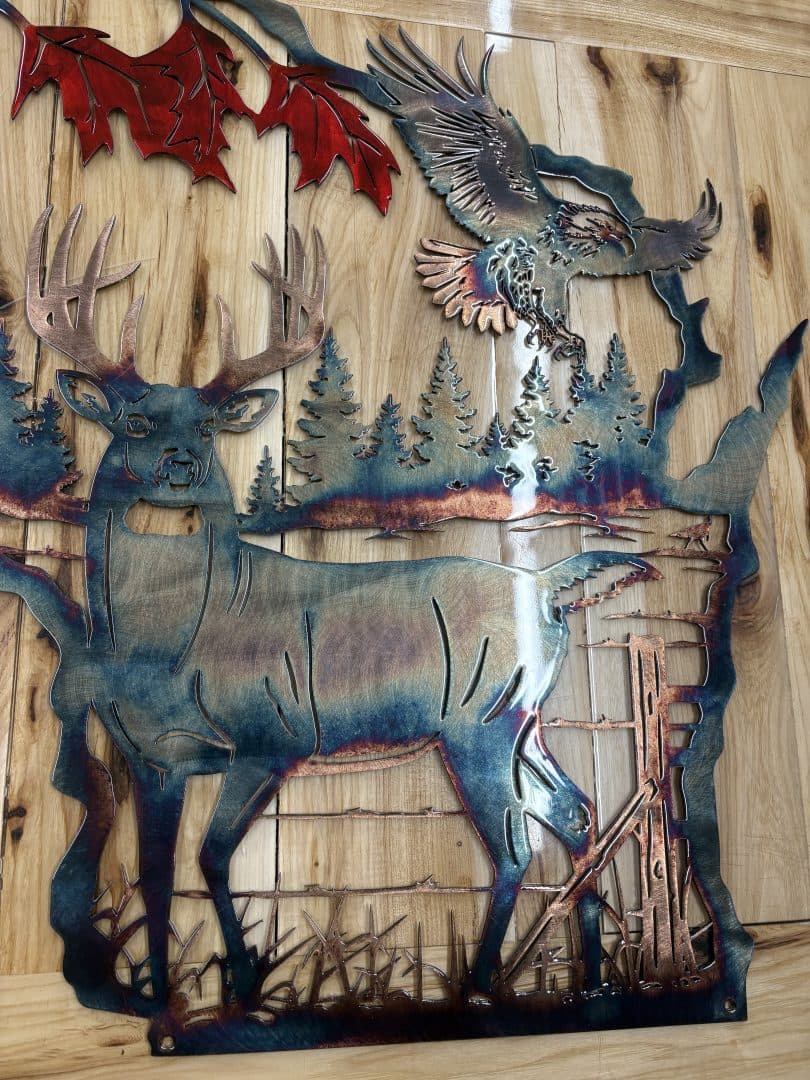 Wisconsin Buck Scene With Eagle - thumbnail 6