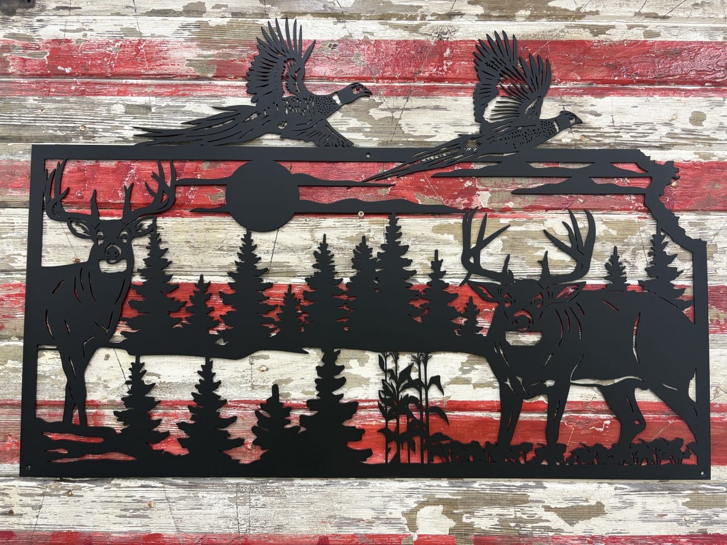 Kansas Whitetail and Pheasant Scene - thumbnail 2
