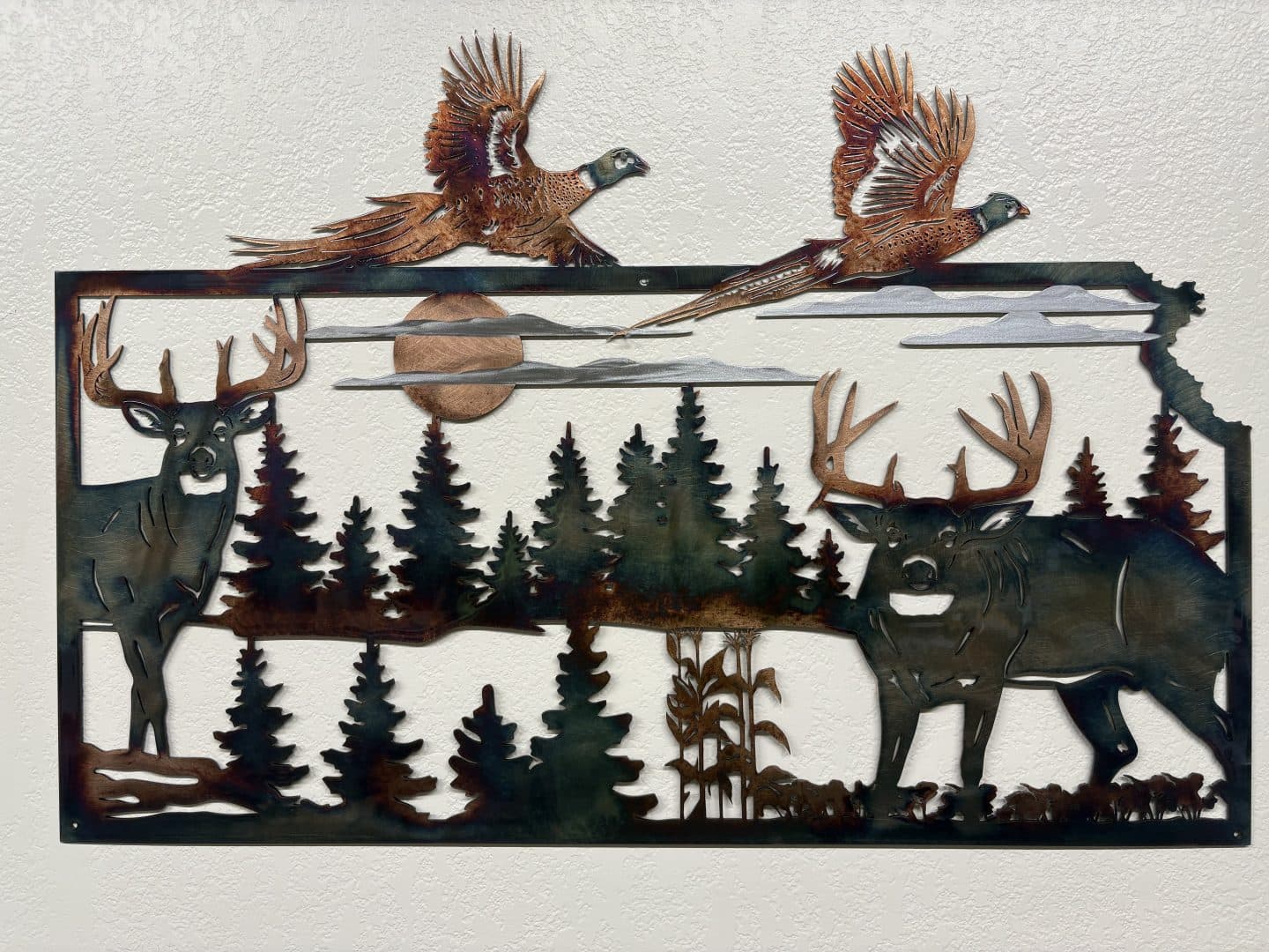 Kansas Whitetail and Pheasant Scene - thumbnail 4