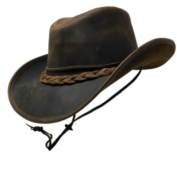Style: 412 Leather Aussie Hat