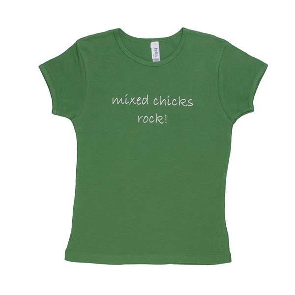 Kids Crew Neck T-Shirt (Leaf Green w/ White letters)