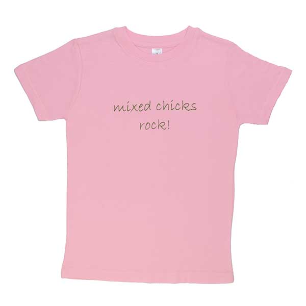Toddlers Crew Neck T-shirt (Pink w/ Green letters)