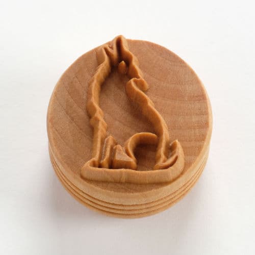 Scl-161 Large Round Stamp – Howling Wolf