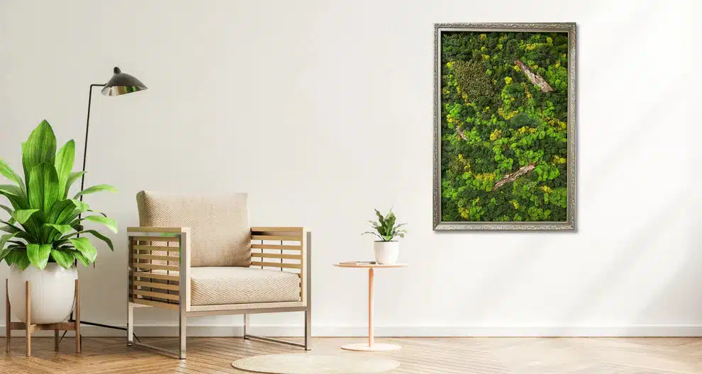 A Forest Symphony – Framed Moss Wall Art Piece: 24″x36″