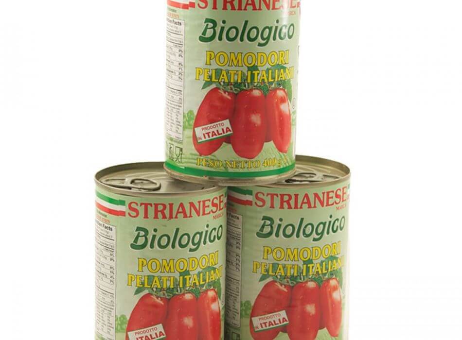 Strianese Organic Whole Tomatoes, Case of 24, 14 oz cans
