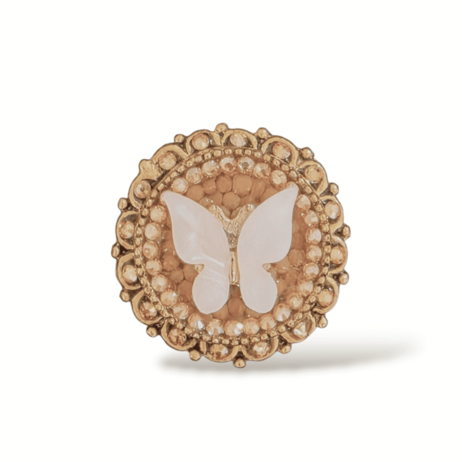 A NEW LIFE IN CHRIST BUTTERFLY GOLD RING