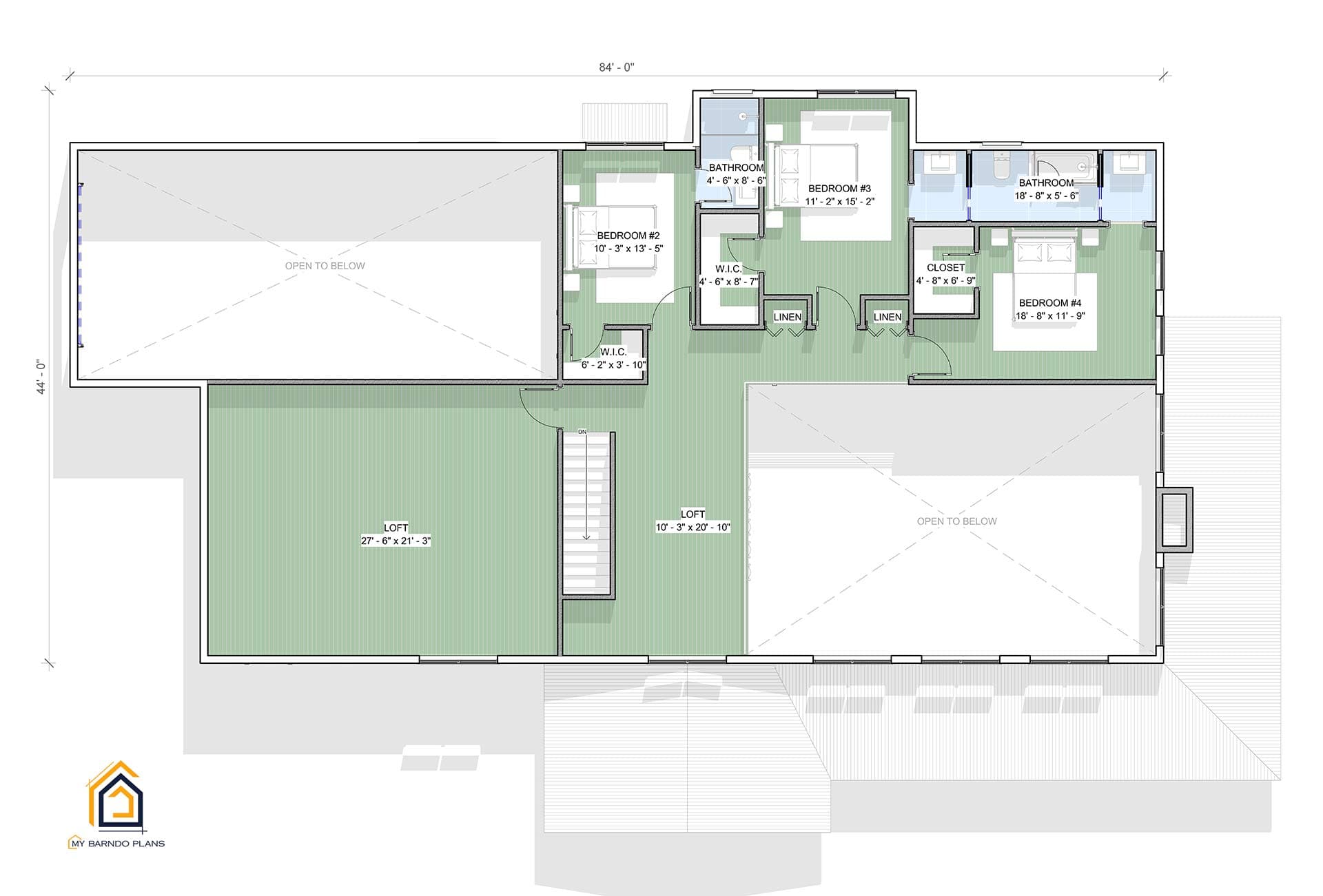 The Austin Barndominium Home Plan - thumbnail 3