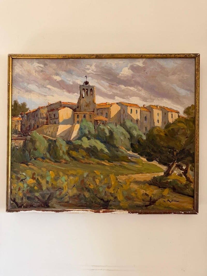 Antique Painting – Provençal Village