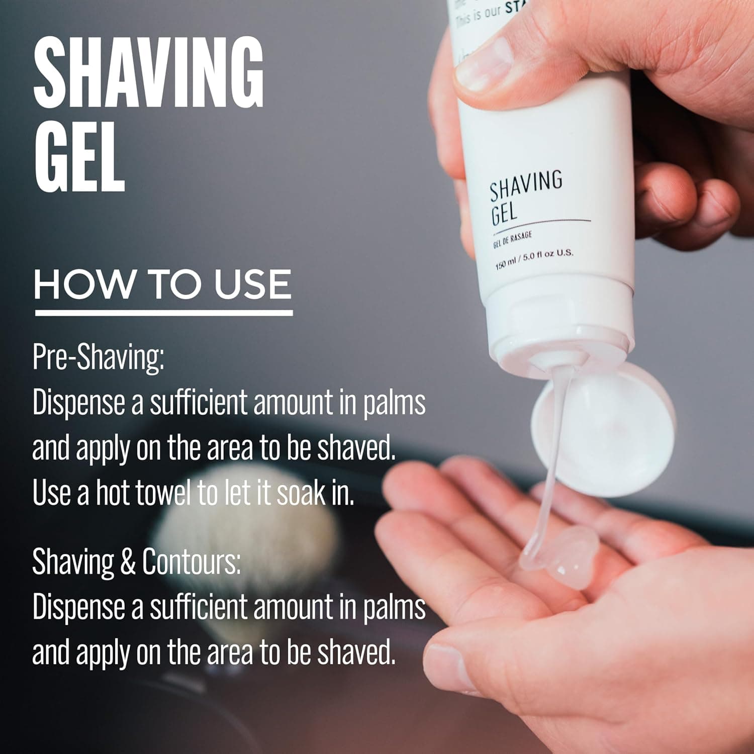 STMNT Grooming Goods Shaving Gel 5oz - thumbnail 3