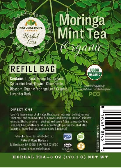 Organic Moringa Mint Tea - thumbnail 2
