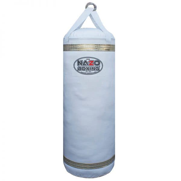 4 FT White & Gold Heavy Punching Bag