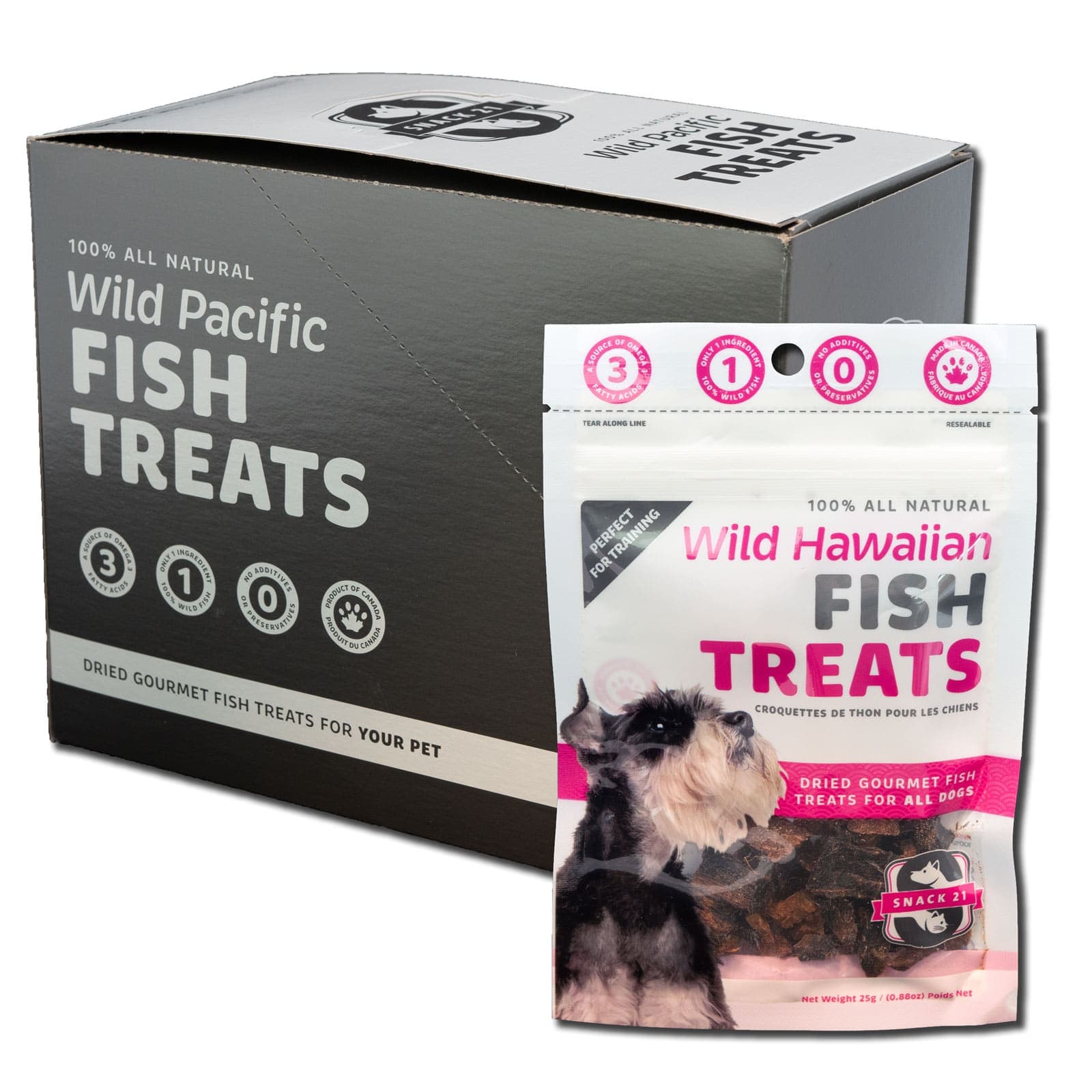 Hawaiian Fish Dog Treats (12 Bags Per Case)