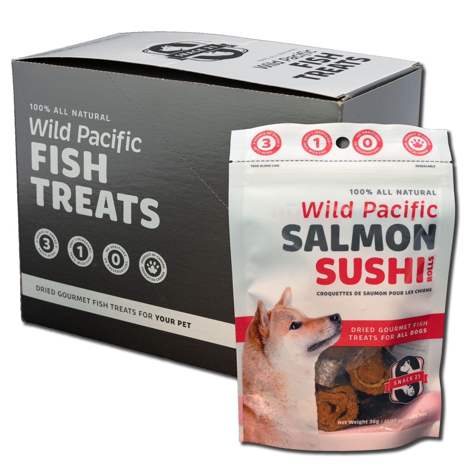 Salmon Sushi Dog Treats (6 Bags Per Case)