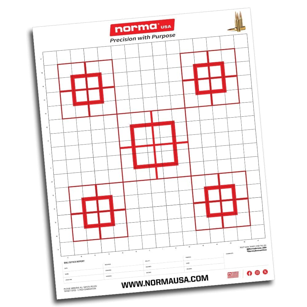 Norma Branded Paper Targets – 50/pack