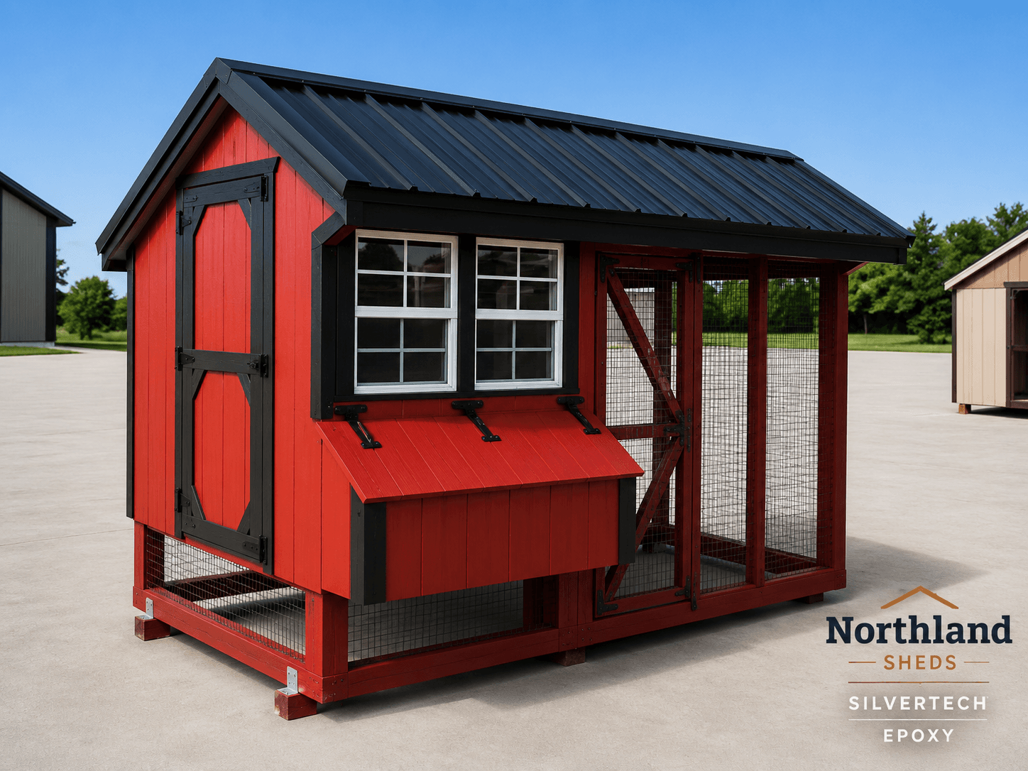6’x10′ Quaker Chicken Coop Combo
