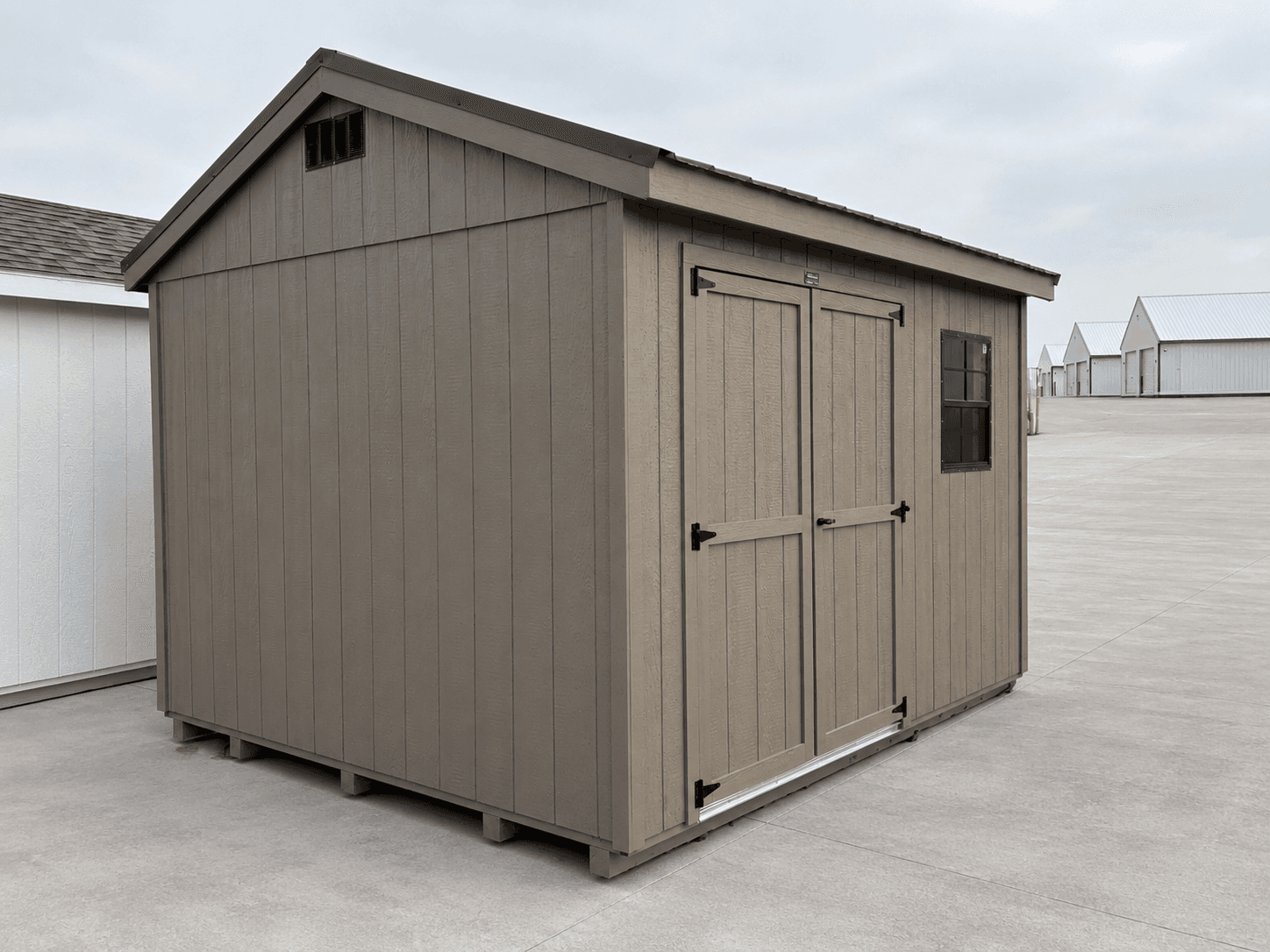 10’x12′ Economy Ranch Gable Wood Shed