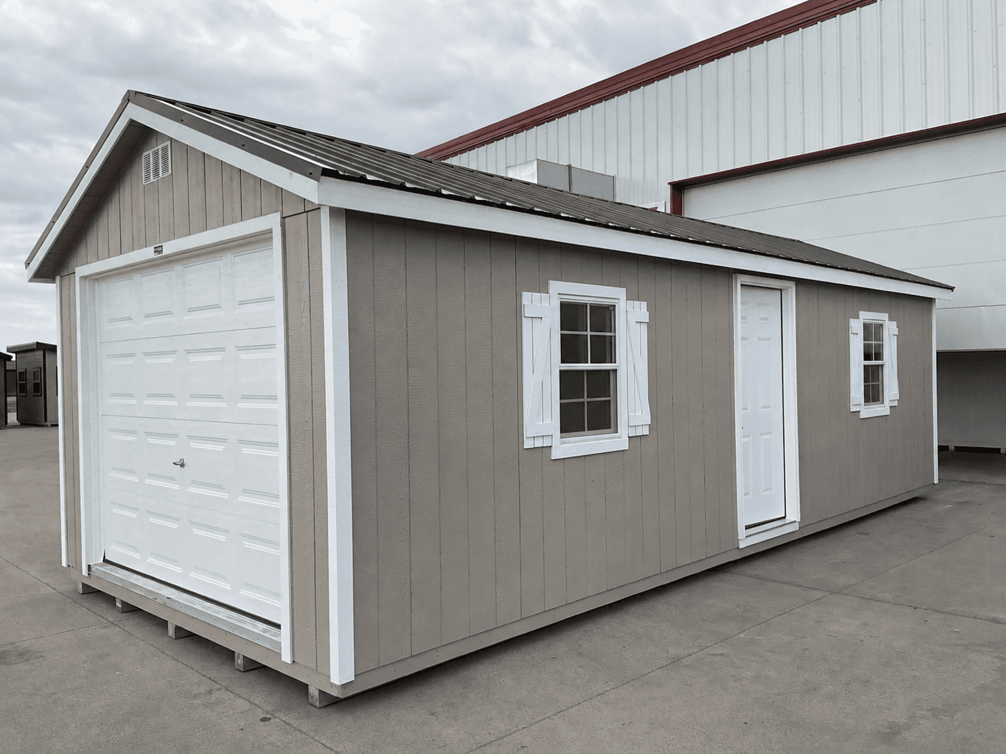 12’x28′ Ranch Gable Wood Panel Garage