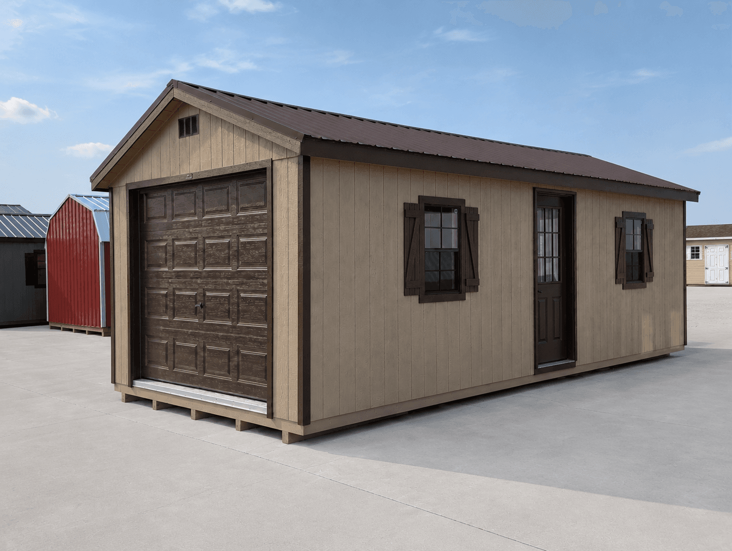 12’x28′ Ranch Gable Wood Panel Garage