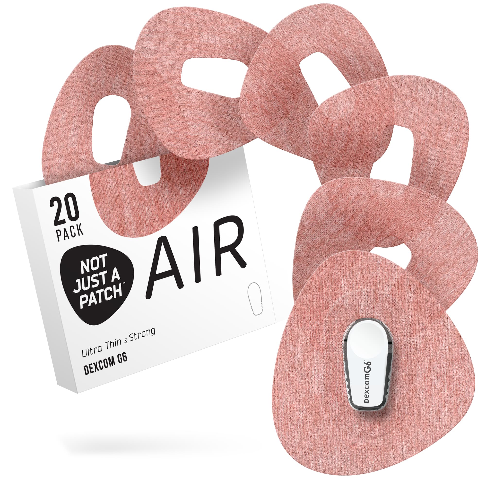 Air Patches for Dexcom G6 – Brown – 20 pack